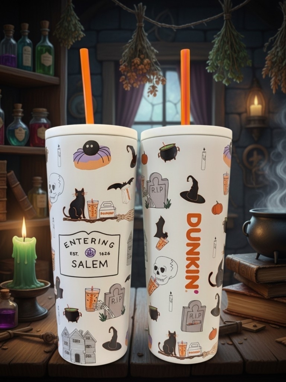 Salem MA Dunkin EXCLUSIVE Metal Tumbler